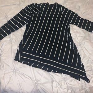 3/4 sleeve stripped shirt